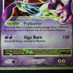 HOLO BLEED Mewtwo LV.X #DP28 2008 Pokemon Diamond & Pearl Black Star Promo Card - Image 3