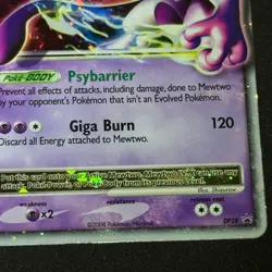 HOLO BLEED Mewtwo LV.X #DP28 2008 Pokemon Diamond & Pearl Black Star Promo Card - Image 5