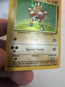 Pokemon Base Set Holo 3 Card Lot Hitmonchan LP, Hitmonchan MP, Magneton HP - Image 4