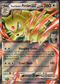SV: Scarlet & Violet Promo Cards #218 Team Rocket's Persian ex - Image 1