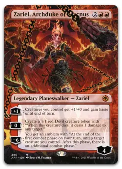 Zariel, Archduke of Avernus (Borderless) #285 LP Forgotten Realms AFR Magic MTG - Image 1