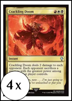 MTG - 4 x Crackling Doom - Playset 4x x4 - Final Fantasy Commander - Image 1