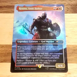 1x Kratos, Stoic Father, Foil, Secret Lair - God of War, MTG Off Center 001 - Image 1