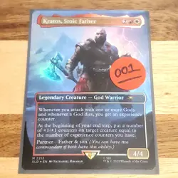1x Kratos, Stoic Father, Foil, Secret Lair - God of War, MTG Off Center 001 - Image 4