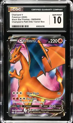 CGC 10 GEM MINT Charizard V SWSH050 Holo Champions Path ETB Star Promo Pokemon - Image 1