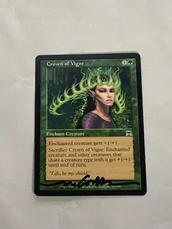 MTG Crown of Vigor Artist Proof and Signature Signed Cavotta - Image 1
