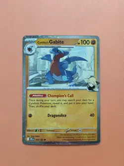 Pokemon Cynthia's Gabite Destined Rivals 103/182 Cosmos Holo Promo Common - NM - Image 1