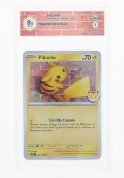 Pokemon - Pikachu (Reverse) - 051/162 - Pokemon Day Promo - GRAAD 9.5 ITA 2026 - Image 1