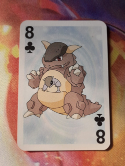 Kangaskhan 8 of Clubs Pokemon 1999 Mini Deck Playing Cards 2.5x1.75in NM - Image 1