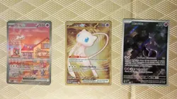 Pokemon Trio Mew Ex SVP 053 Mewtwo 052 Mew Gold 205 Promo Ultra Premium 151 Ita - Image 1