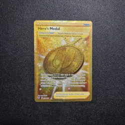 Pokemon Hero's Medal (Secret) 201/185 Swsh04: Vivid Voltage Holo Near Mint - Image 1