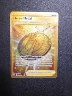 Pokemon Hero's Medal (Secret) 201/185 Swsh04: Vivid Voltage Holo Near Mint - Image 2