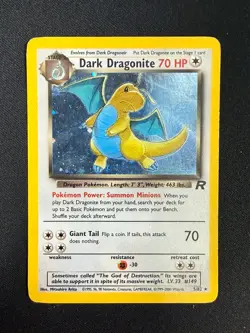 Dark Dragonite - 5/82 - Holo Rare - Unlimited Edition Team Rocket (MP) Pokemon - Image 1