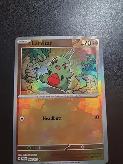 Larvitar (Master Ball Pattern) 047/131 Prismatic Evolutions Holo Pokemon TCG NM - Image 1