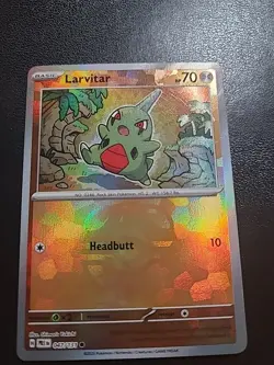 Larvitar (Master Ball Pattern) 047/131 Prismatic Evolutions Holo Pokemon TCG NM - Image 2