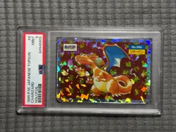 1995 Pokemon Topsun Charizard Japanese Prism Holo #006 “Error Missing Sun” PSA 9 - Image 3