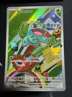 Pokemon Bulbasaur MEP 037 First Partner Illustration Rare Promo 30th Anniversary - Image 1