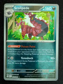 Scolipede (Master Ball Pattern) 056/086 SV: Black Bolt Pokemon TCG NM - Image 1