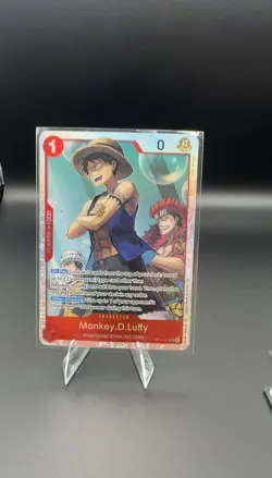 Monkey.D.Luffy Super Rare The Azure Sea's Seven OP14-013 Near Mint One Piece - Image 1