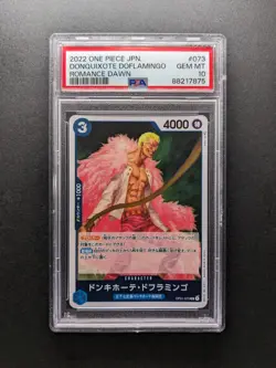 PSA 10 - POP 32 - 2022 One Piece DONQUIXOTE FLAMINGO - OP01-073 R - Japanese - Image 1