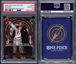 Bandai Shanks OP09-004 Carrying on His Will Super Rare Foil SP Gold Psa 10 - Image 3
