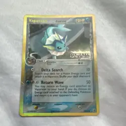 Vaporeon 18/113 Delta Species Reverse Holo Rare 70 HP Pokemon TCG Card 2005 - Image 1