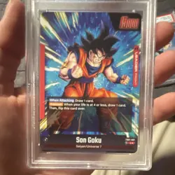 Dragon Ball Super Son Goku Leader FB01-001 Foil Awaken PSA 10 Card - Image 3
