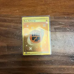 Pokemon Scarlet & Violet Basic Fighting Energy Gold Holo Hyper Rare Card 258/198 - Image 1