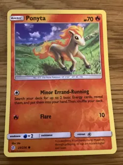 Ponyta Pokemon Card 23/236 Reverse Holo- Used Sun & Moon/Cosmic Eclipse Set - Image 1