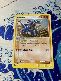 Armaldo 1/100 Pokemon 2003 Ex Sandstorm Holo Foil Vintage Card Ereader SWIRL 🌀 - Image 1