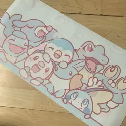 Water Starters Pokemon leather Playmat Play Mat For Tcg Trading Card Game - Image 1