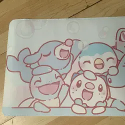 Water Starters Pokemon leather Playmat Play Mat For Tcg Trading Card Game - Image 2