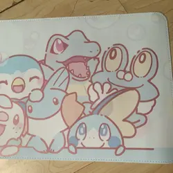 Water Starters Pokemon leather Playmat Play Mat For Tcg Trading Card Game - Image 3