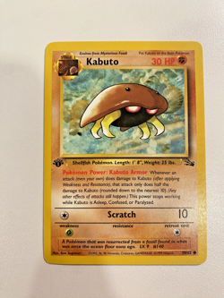 Kabuto 50/62 1st Edition Fossil Regular LP - Pokemon Card - Image 1