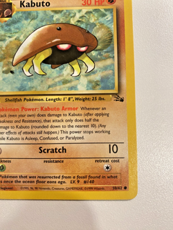 Kabuto 50/62 1st Edition Fossil Regular LP - Pokemon Card - Image 4