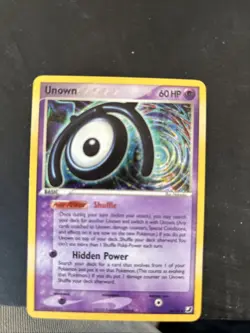 Pokemon Unown Card Unseen Forces M/28 Holo Rare - Image 1