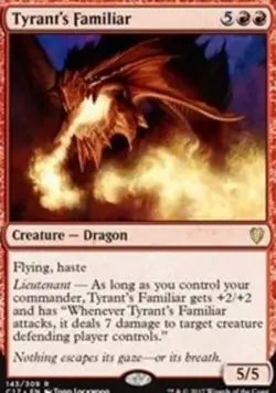 MTG Tyrant's Familiar, Commander 2017, Moderately Played, English - Image 1