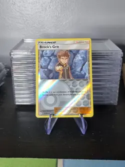 53/68 BROCK'S GRIT REVERSE HOLO HIDDEN FATES POKEMON CARD - Image 1
