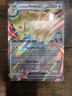 Team Rocket's Persian ex 218 Sv: Scarlet & Violet Promo Cards Holo - Image 1
