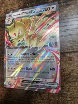 Team Rocket's Persian ex 218 Sv: Scarlet & Violet Promo Cards Holo - Image 3