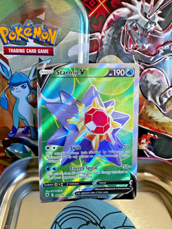 Pokemon TCG Starmie V 166/189 Full Art Holo Card Sword & Shield Astral Radiance - Image 1