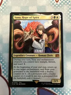 Yuna, Hope of Spira Final Fantasy Magic the Gathering Card REGULAR0250 - Image 1