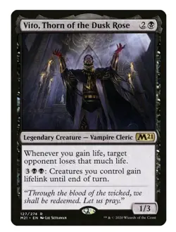1x MTG Vito, Thorn of the Dusk Rose - M21 Rare! NM Mint! Ships Fast! - Image 1