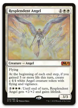 Resplendent Angel #34 (NM) Core Set 2019 M19 Magic MTG - Image 1