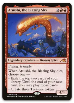 Atsushi, the Blazing Sky #134 (NM) Kamigawa Neon Dynasty NEO Magic MTG - Image 1
