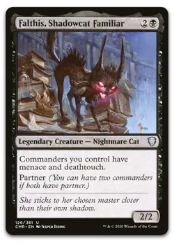 Falthis, Shadowcat Familiar #126 (NM) Commander Legends CMR Magic MTG - Image 1