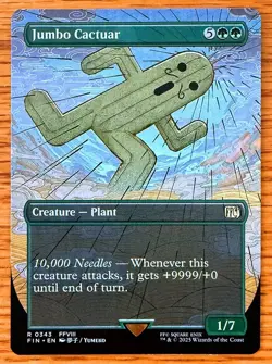MTG Jumbo Cactuar NM - Borderless - Final Fantasy FIN, English - Image 1