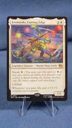 MTG Teenage Mutant Ninja Turtles: Leonardo, Cutting Edge Regular Rare NM - Image 1