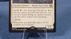 MTG Teenage Mutant Ninja Turtles: Leonardo, Cutting Edge Regular Rare NM - Image 3