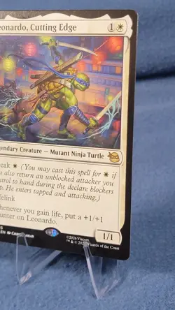 MTG Teenage Mutant Ninja Turtles: Leonardo, Cutting Edge Regular Rare NM - Image 4